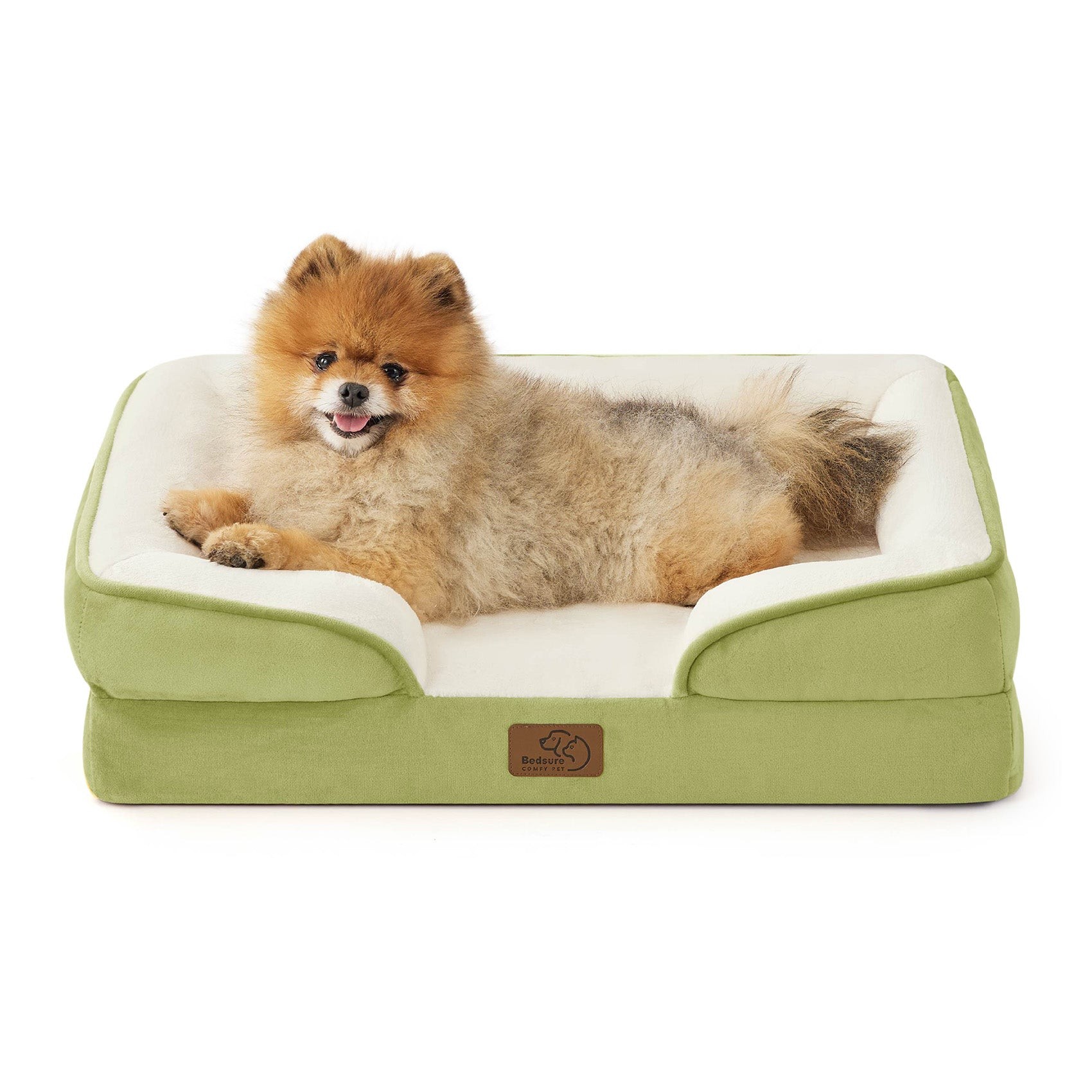 Egg-Crate Foam Dog Sofa with Flannel Cover - Sweet Pea