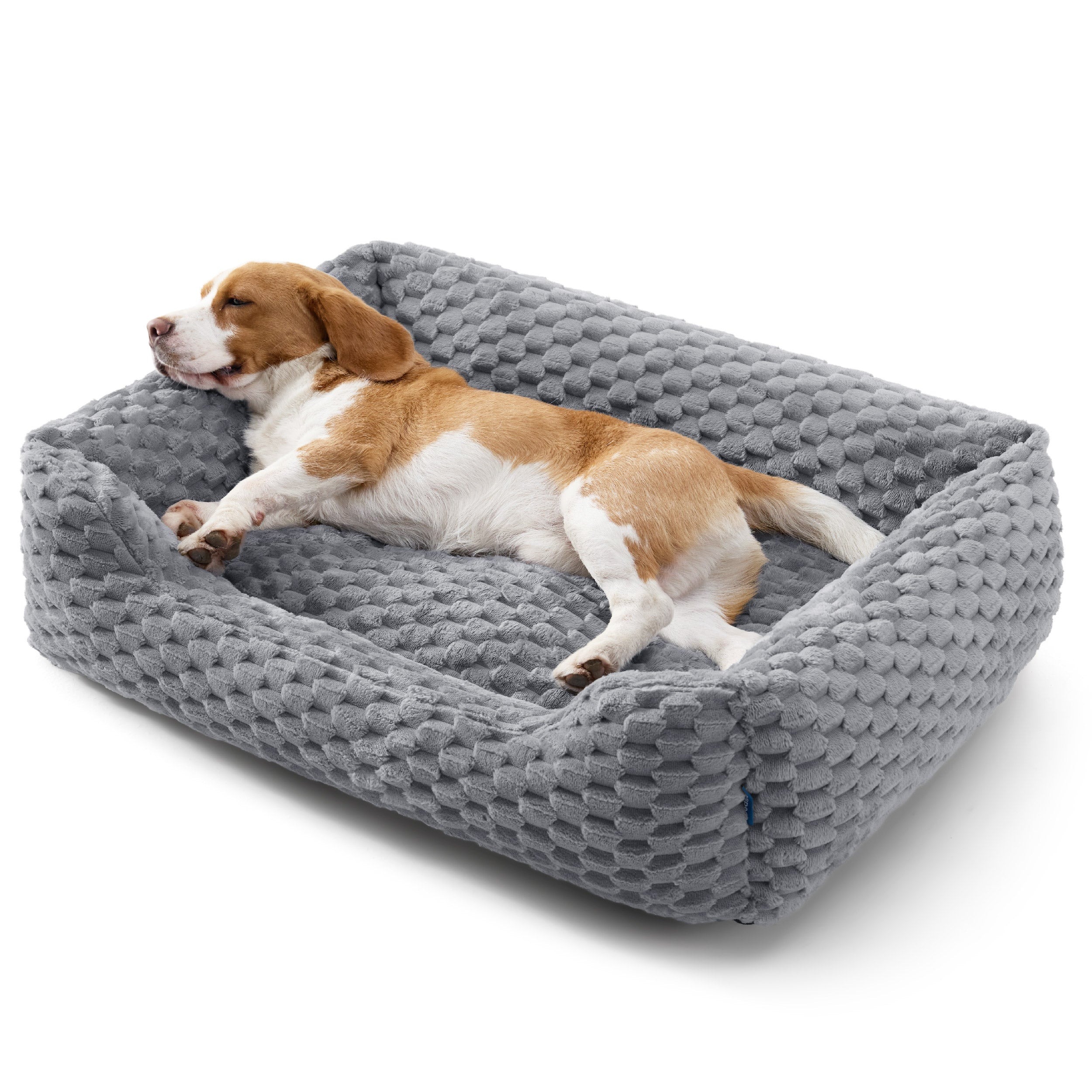 Bubble Fleece Dog Bed with Non-Slip Base
