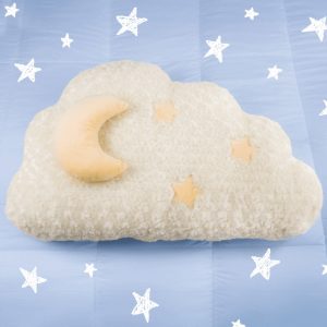 Cloud-Shaped Cat Bed with Moon Pillow