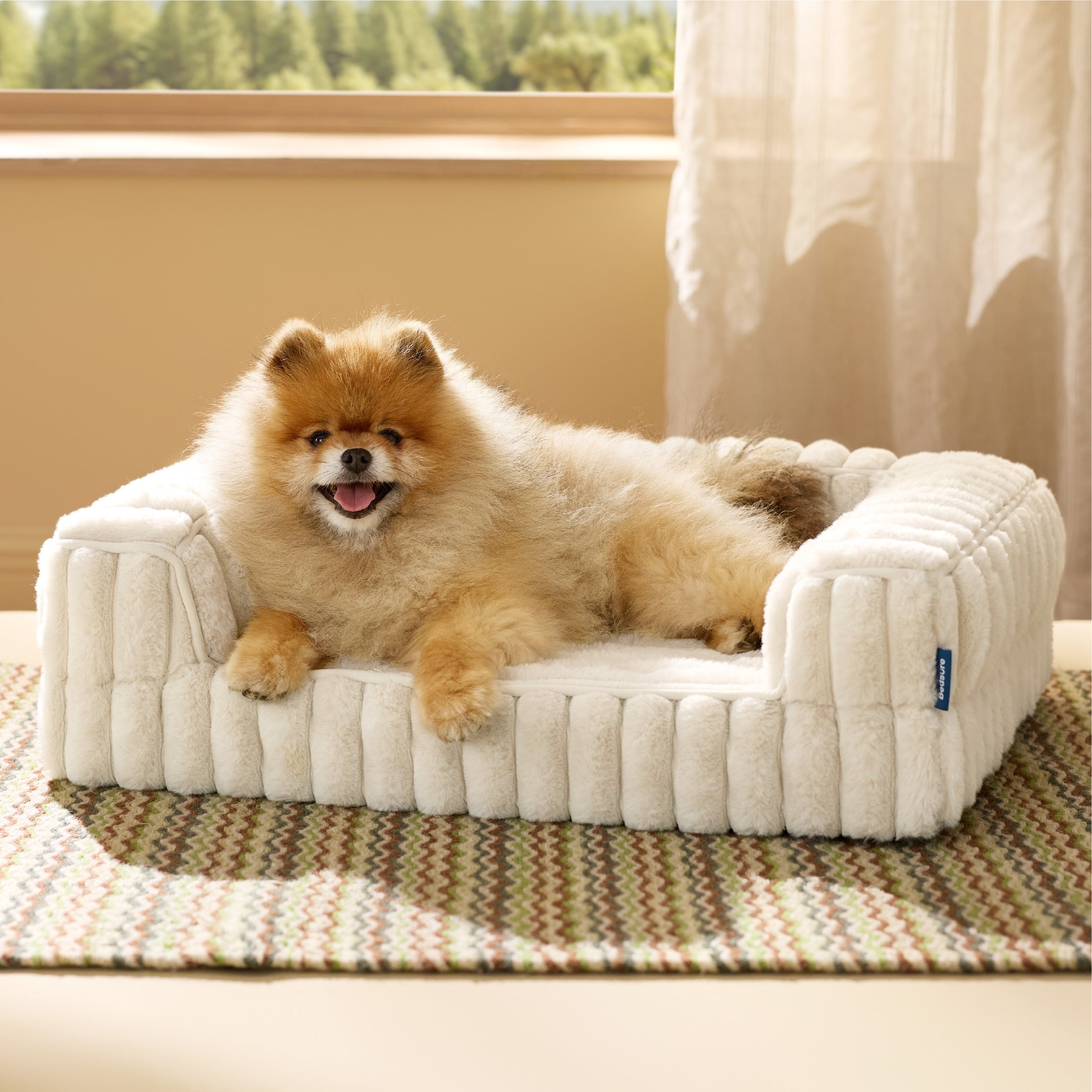 Corduroy Dog Sofa with Layered Foam