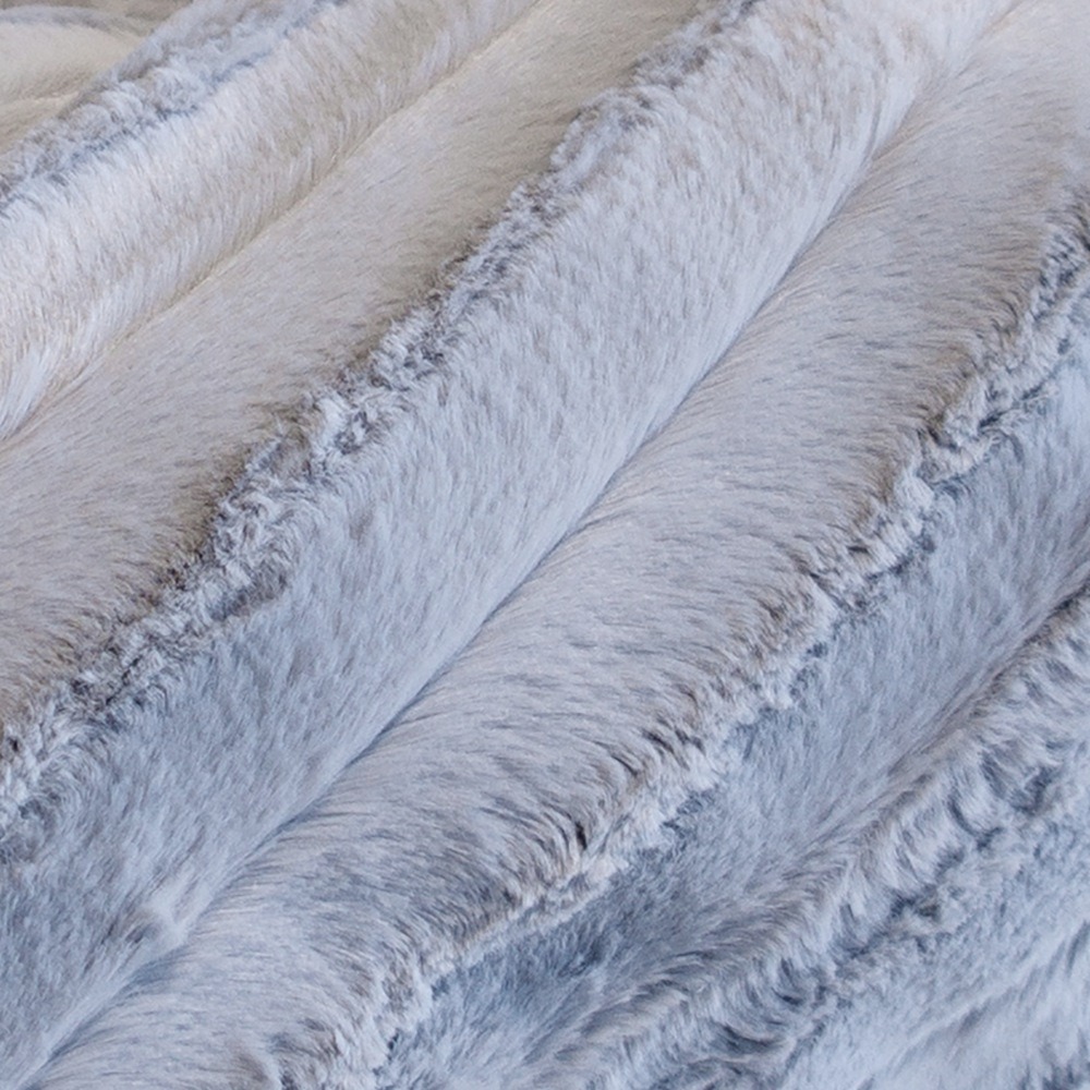 Dove Gray Faux Fur Pouf Cat Bed