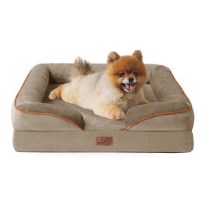 Egg-Crate Foam Dog Sofa with Flannel Cover