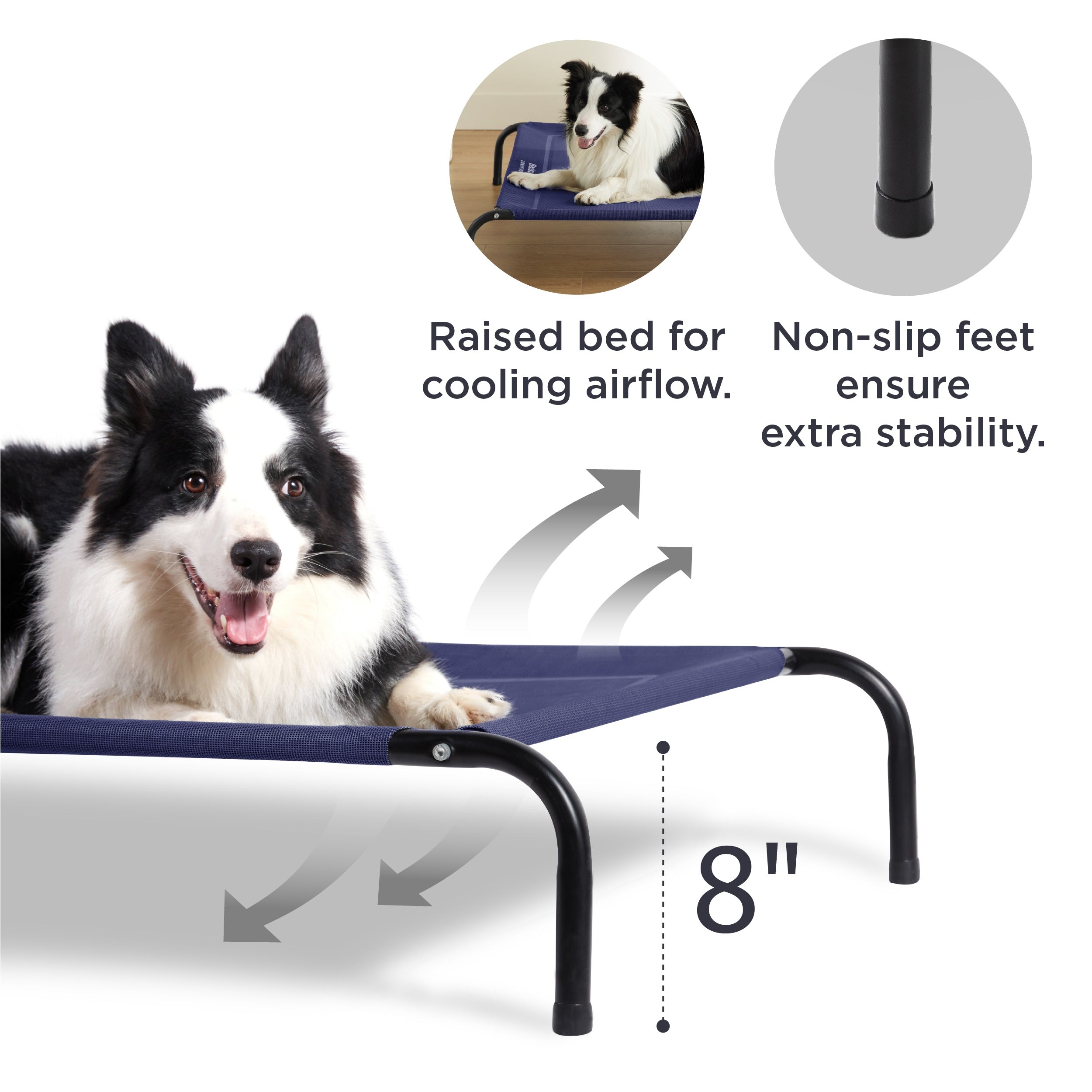 Elevated Mesh Dog Bed with Metal Frame