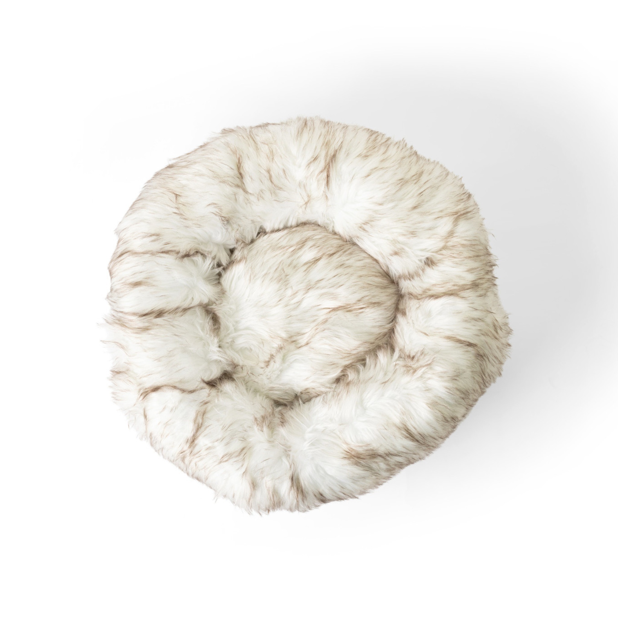 Faux Fur Donut Cat Bed with Removable Cover