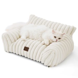 High-Back Faux Fur Dog Couch