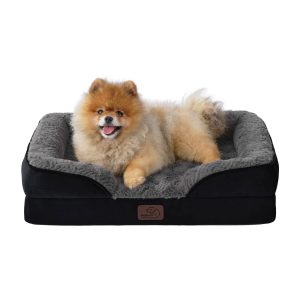 Plush Flannel Dog Sofa with Waterproof Liner