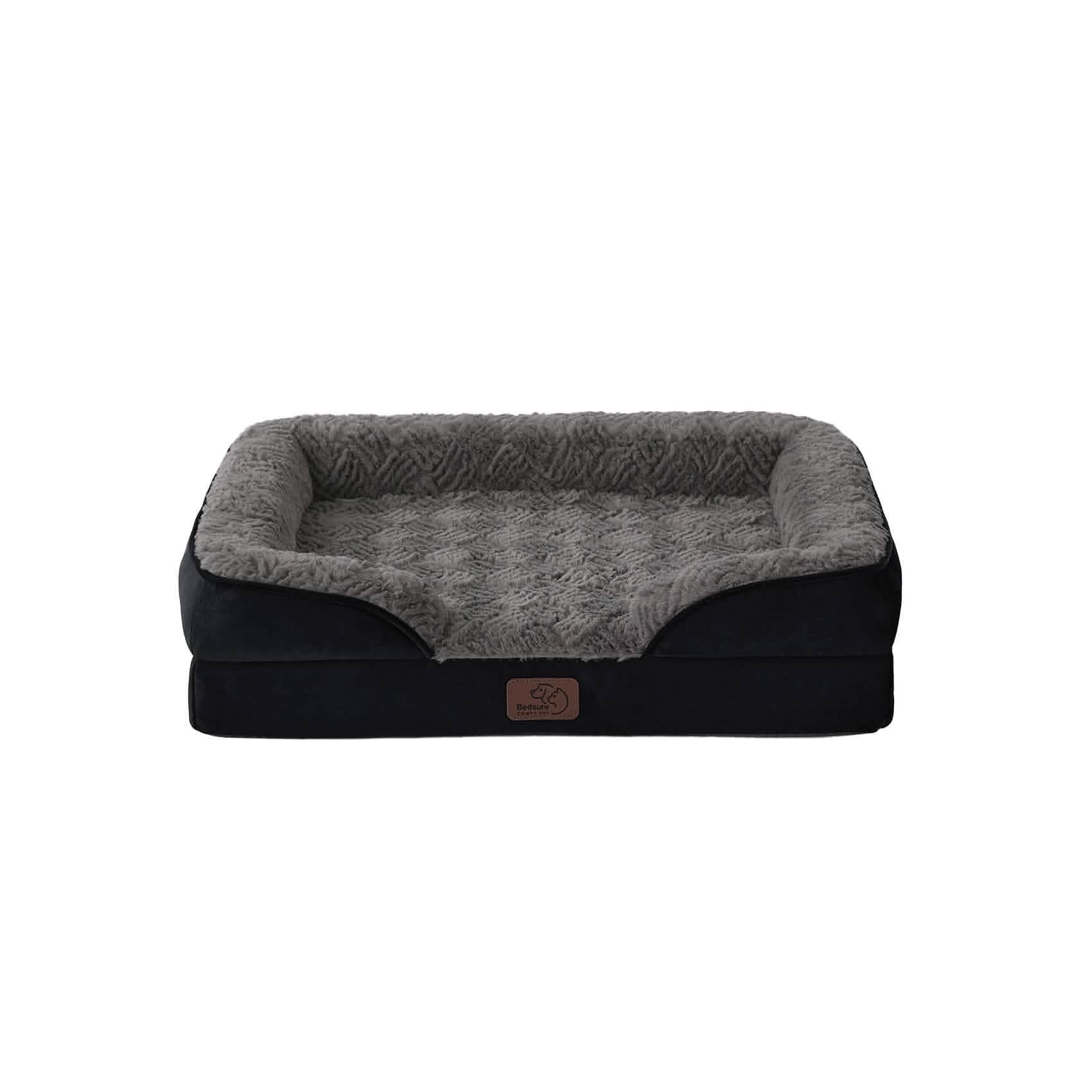 Plush Flannel Dog Sofa with Waterproof Liner