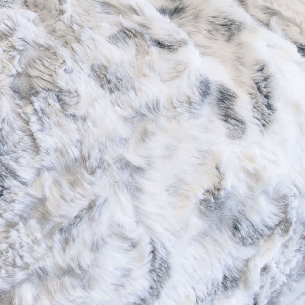 Spotted Faux Fur Pouf Cat Bed