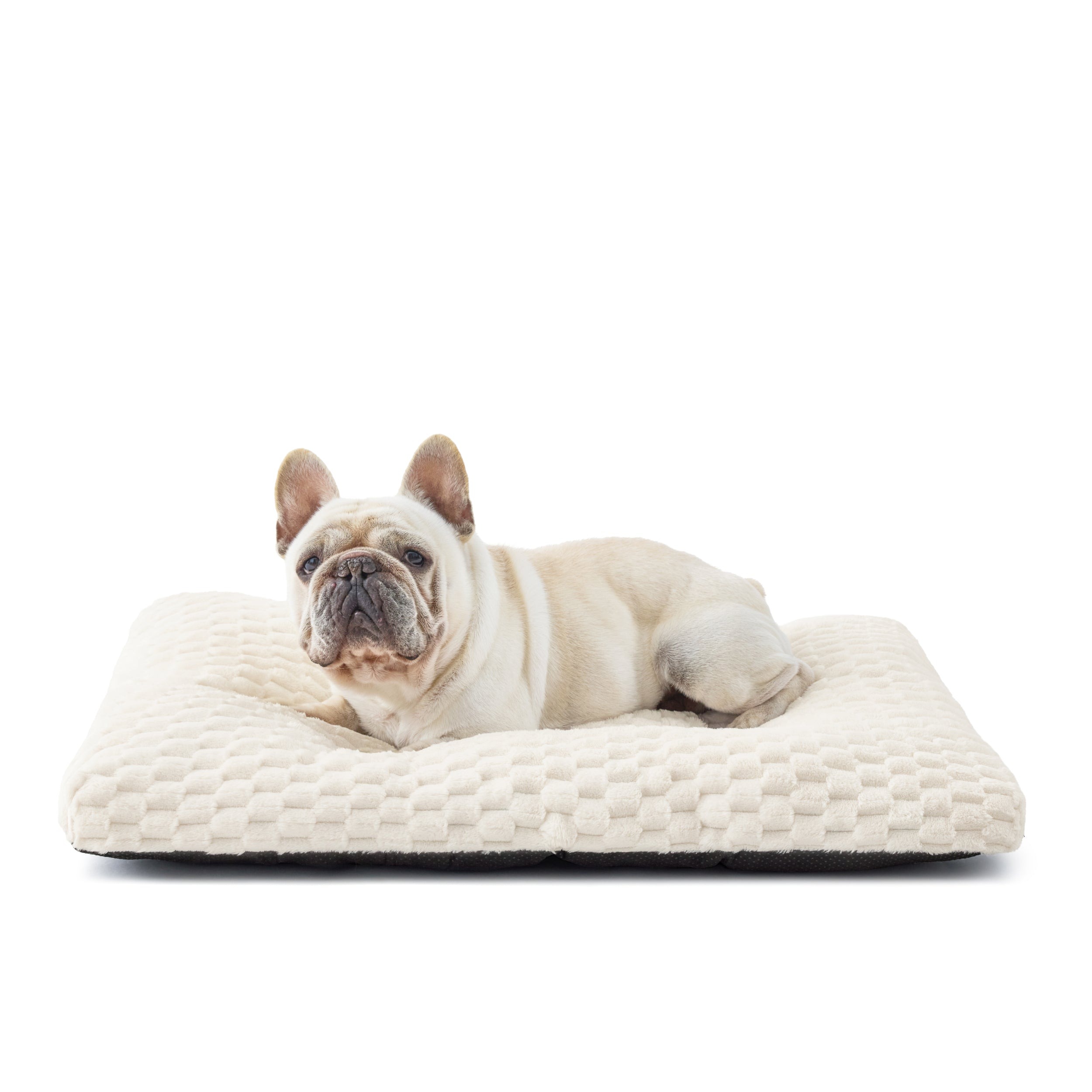 Textured Bubble Fleece Dog Bed with Fiber Filling